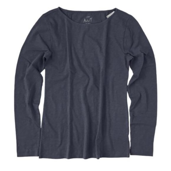 J. Crew Factory 3/4 Sleeve Artist T Shirt in Charcoal Gray - Picture 1 of 7
